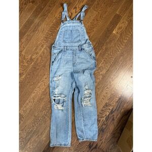 Wild Fable Overalls Women's Size XS Distressed Blue Denim CUTE!!